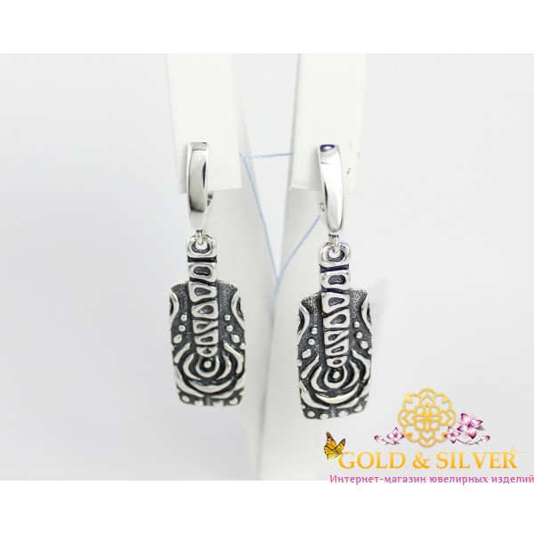 Жіночі сережки срібні "Маорі" 2492 , Gold &amp Silver Gold & Silver, Украина